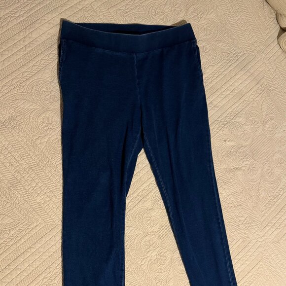 Pure Jill Slim-Leg Indigo Knit Jeans with pockets, Size M, from J. Jill - Picture 1 of 11